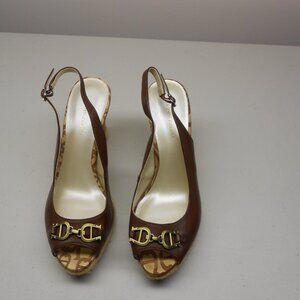 Etienne Aigner women's slingback wedge sandal size 10M